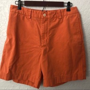 Vineyard Vines Mens Deck Shorts Orange 100% Cotton Size 32 Waist 6.5 Inch Inseam